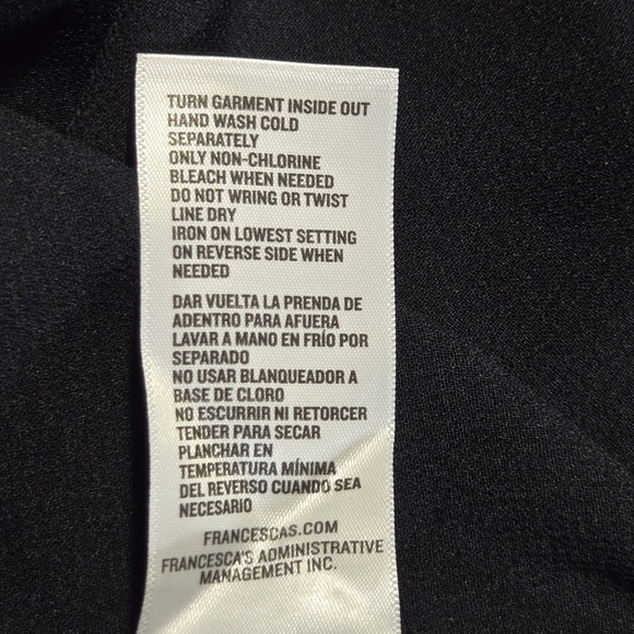 Miami for Francesca's Elegant Black High Neck Wrap Tie Dress Size Medium - Picture 8 of 10